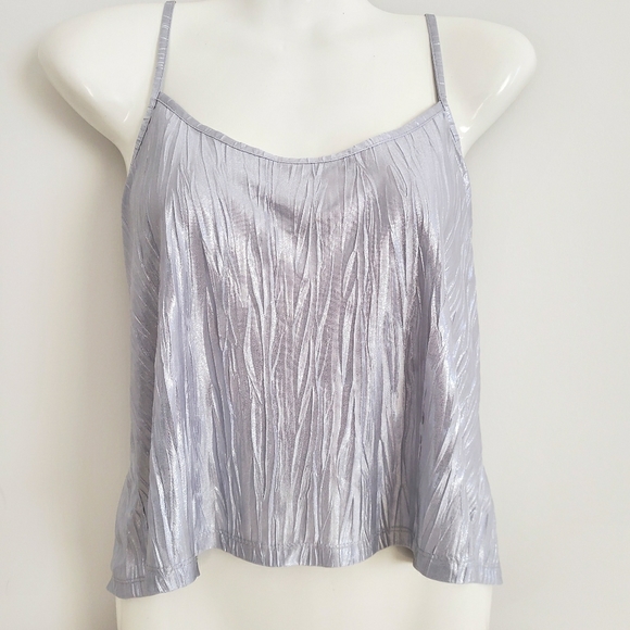 Topshop Silver Metallic Tank Top - Picture 1 of 6